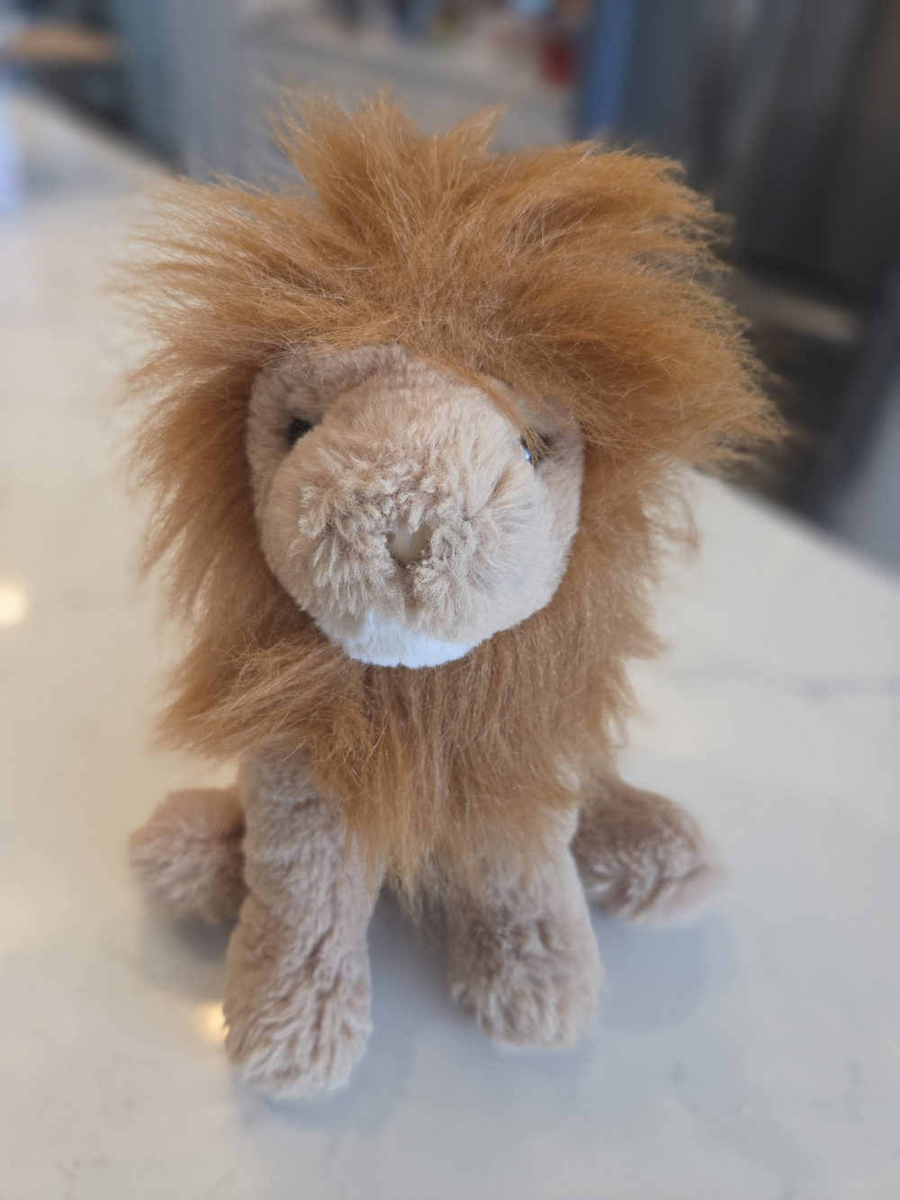 Cuddly Tan Lion Plush with Fluffy Brown Mane - Kids Stuffed Animal